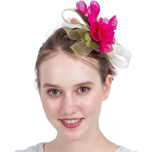 

fascinators Sinamay Kentucky Derby Hesteløp søt stil dame Med Blomster Hodeplagg Hodeplagg