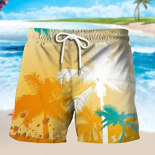 

Per uomo Boxer da surf Pantaloncini da mare Boxer da mare Pantaloncini estivi Pantaloncini da spiaggia A cordoncino con fodera in rete Vita elastica Albero di cocco Stampe astratte Asciugatura rapida