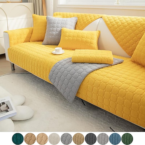 

Sofa Mat Quilted Sofa Mat Cover Seat Cushion Slipcover Sectional Couch Covers,Furniture Protector Anti-Slip Couch Covers(Sold by Piece/Not All Set)