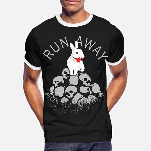 

Per uomo maglietta Magliette Pop art Coniglietto Teschi Girocollo Abbigliamento Stampa 3D Esterno Informale Manica corta Stampa Di tendenza Originale Vintage