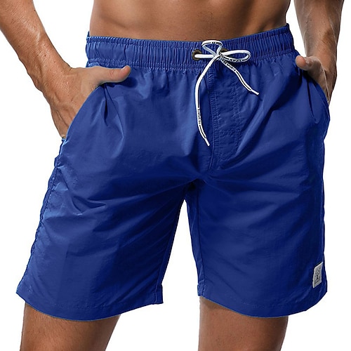 

Herre Surfeshorts Badeshorts Shorts Lomme عادي Komfort Pustende Ferie Ut på byen Hawaiisk Bohem Svart Gul