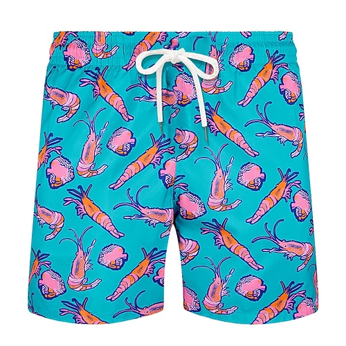 

Herre Surf shorts Badeshorts Sommer shorts Strandshorts Snørelukning med mesh-for Elastisk Talje Dyr Grafiske tryk Hurtigtørrende Korte Afslappet Daglig Ferie Boheme Hawaiiansk Blå Grøn Mikroelastisk