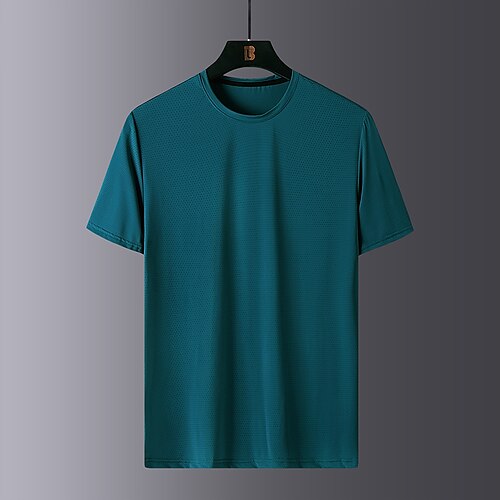 

Per uomo T-shirt da escursione Manica corta Girocollo Maglietta Esterno Ultra leggero (UL) Traspirante Comodo Asciugatura rapida Chinlon Elastene Grigio scuro Nero Bianco Pesca Scalate Spiaggia