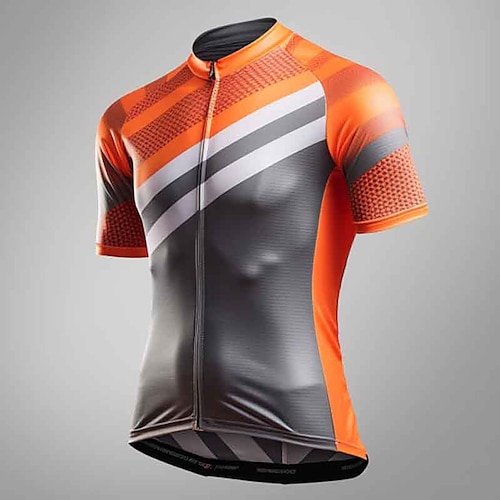 

21Grams Per uomo Maglia da ciclismo Manica corta Bicicletta Superiore con 3 tasche posteriori Ciclismo da montagna Cicismo su strada Traspirante Traspirazione umidità Asciugatura rapida Strisce