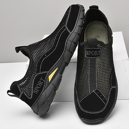 

Hombre Zapatos de taco bajo y Slip-On Zapatos casuales de hombre Deportivo Casual Exterior Diario Senderismo Agua Sintéticos Transpirable Cómodo Negro Gris Verano Primavera