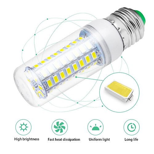 

5w led corn lights - e27 t 24 contas led 220 v