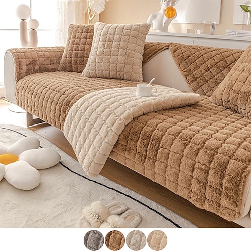 

Kaninchenhaar Sofamattenbezug Schonbezug Sofasitzbezug Schnittcouchbezüge, Anti-Rutsch-Couchbezüge für Hunde Katzen Kinder (verkauft pro Stück / nicht alle Sets)