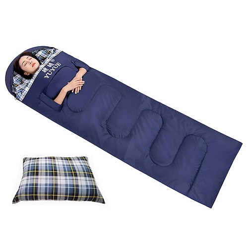 

Schlafsack Draussen Camping Rechteckiger Schlafsack für Erwachsene 10-20 °C Einzelbett(150 x 200 cm) Hohlbaumwolle warm halten Windundurchlässig Regendicht Atmungsaktiv Langlebig / Ganzjährig zum