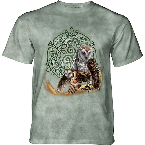 

Herre T-shirt T-Shirts Grafisk Dyr Ugle Rund hals Tøj 3D-udskrivning udendørs Afslappet Kortærmet Trykt mønster Årgang Mode Designer