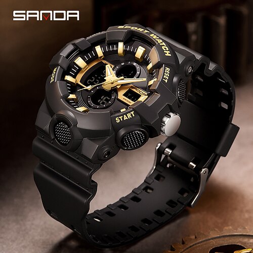 

SANDA Reloj de Pulsera Reloj Digital para Mujer Hombre niños Analógico-Digital Digital Deportivo Moda Elegante Reloj táctico Impermeable Cronógrafo Despertador Aleación Silicona Deportes Tema Clásico