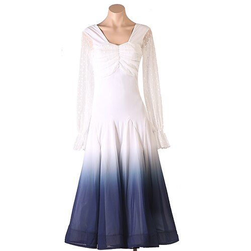 

ballroom dans Kjole Kombination Dame Træning Langærmet Høj Chiffon Nylon Tyl