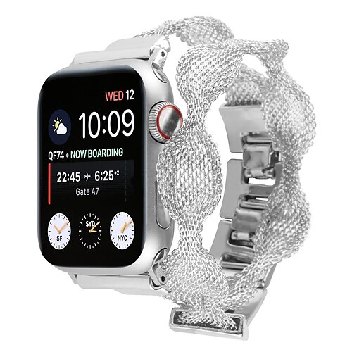 

Double Tour Kompatibel mit Apple Watch Armband 38mm 40mm 41mm 42mm 44mm 45mm 49mm Damen Metallverschluss Verstellbar Edelstahl Ersatzarmband für iwatch Serie Ultra 8 7 6 5 4 3 2 1 SE