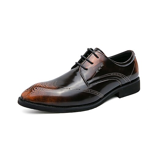 

Hombre Oxfords Negocios Clásico Casual Diario PU Transpirable Negro Marrón Verano