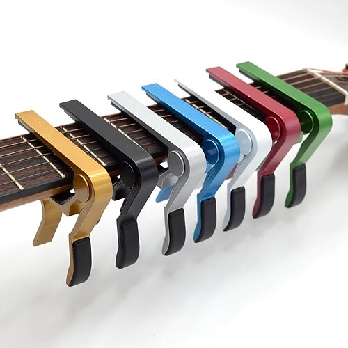 

High Quality Aluminium Alloy Metal Guitar Capo Quick Change Clamp Key Acoustic Classic Guitar Capo Tone Adjusting Guitar Parts