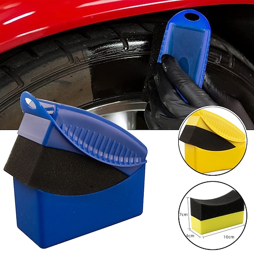 

Roue de voiture polissage épilation éponge brosse avec couvercle abs lavage nettoyage pneu contour pansement tampons applicateurs détail accessoires