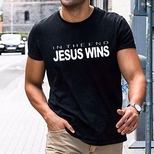

Herre Plusstørrelser Store Høje T-shirt T-Shirts Rund Hals Sort Kort Ærme udendørs I-byen-tøj Sportsoverdele Basale Trykt mønster Grafisk Bogstaver Tøj Bomuldsblanding Gade Stilfuld Afslappet