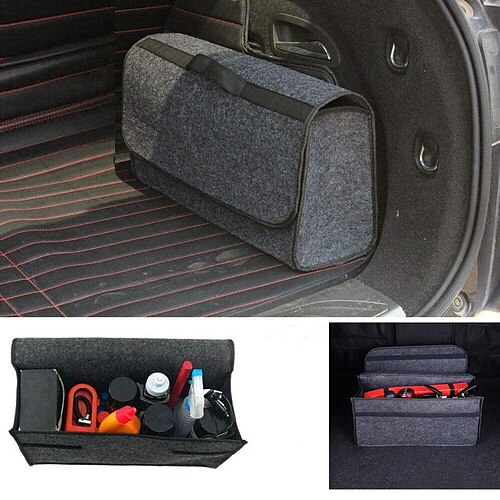 

borsa portaoggetti per auto scatola organizer per bagagliaio scatola di immagazzinaggio in panno di feltro borse per container per auto borse per riordino multitasche accessori per auto