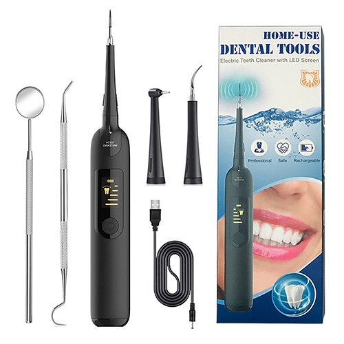 

ultralyd dental scaler tannbleking elektrisk bærbar tannrenser tannplakkflekker fjern tannsteinfjerner