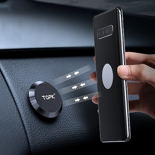 

Магнитный автомобильный держатель для телефона со свободным вращением на 360, универсальная плоская наклейка, держатель для приборной панели, металлическая пластина