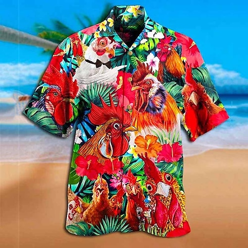 

Herren Hemd Hawaiihemd Sommerhemd Grafik-Drucke Frohe Ostern Ostern Kubanisches Halsband Rote Casual Hawaiianisch Kurzarm Button-Down Bedruckt Bekleidung Sport Modisch Strassenmode Designer