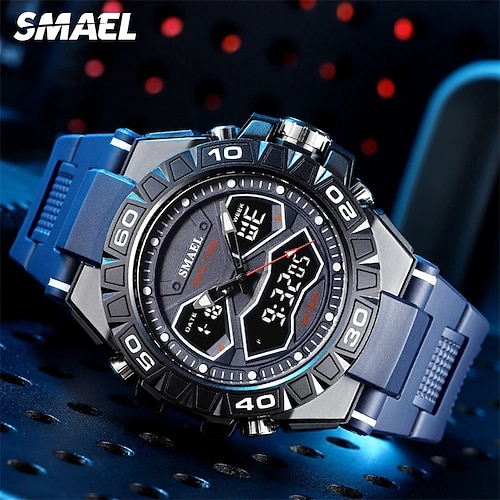 

Smael sport reloj digital para hombres cronógrafo militar electrónico pantalla led analógico - relojes de pulsera digitales hombres mujeres