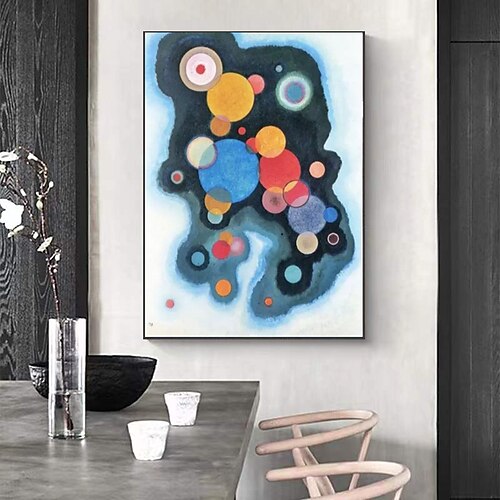 

main peinture à l'huile toile mur art décoration abstraite wassily kandinsky célèbres peintures copie pour la décoration intérieure roulé sans cadre non étiré peinture