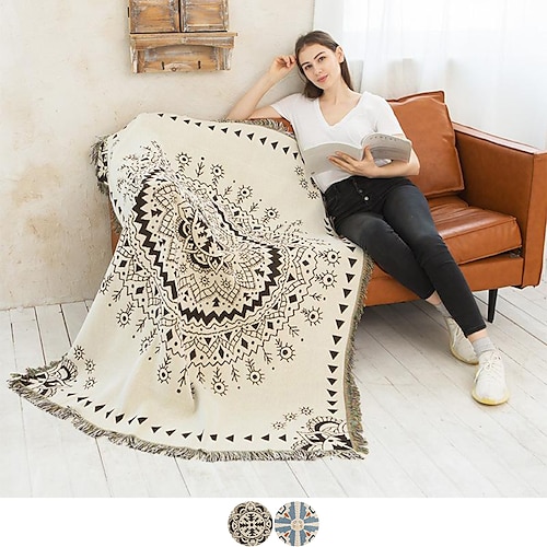 

Sofabezug Boho Sofadecke Überwurf Handtuch für Eckcouch Sessel Loveseat 4- oder 4- oder 3-Sitzer L-Form Kratzfest Katze waschbar