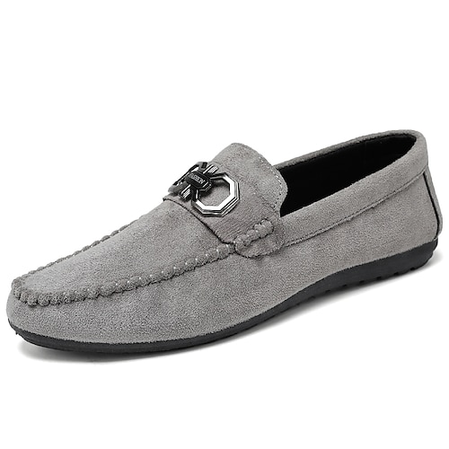 

Herren Loafer Slip On Karierte Schuhe im britischen Stil Komfort Schuhe Brautkleider schlicht Britisch Täglich PU Atmungsaktiv Schwarz Grau Sommer Frühling