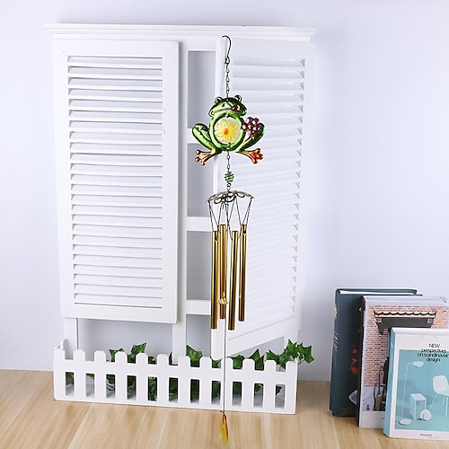 

frosch metall schmiedeeisen windspiel glas bemalt hängend dekoration garten balkon glocke windspiel rohr dekoration grenzüberschreitend spot
