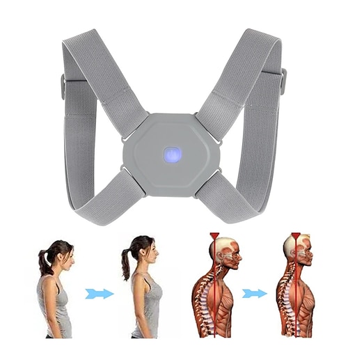 

Регулируемый интеллектуальный тренажер для осанки, умный корректор осанки, верхняя часть спины, поддержка ключицы для мужчин и женщин, облегчение боли