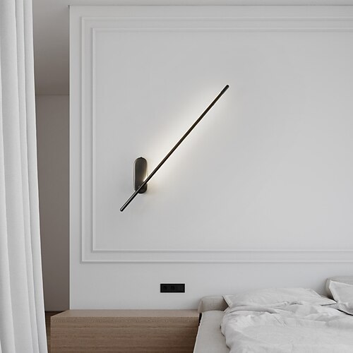 

applique da parete a led striscia lunga girevole 60cm design della fodera moderne lampade da parete in metallo per interni applique da parete bianco neutro 10w 3000k applique da parete per camera da