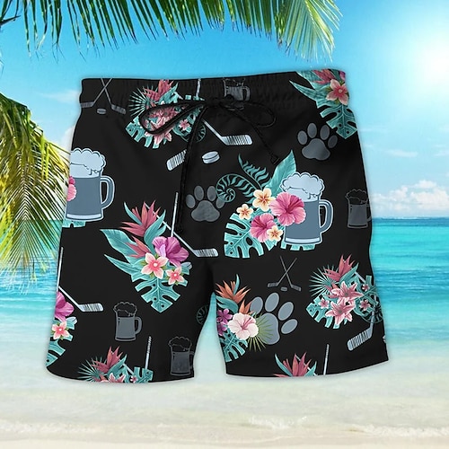 

Herre Surfeshorts Badeshorts Sommershorts Strandshorts Snorer med mesh fôr Elastisk midje Grafiske trykk Fisk Hurtigtørkende Kort Avslappet Daglig Ferie Bohem Hawaiisk Blå Grønn Mikroelastisk