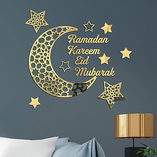 

ramadan akrylspeilklistremerker stue soverom feriedekorasjon selvklebende veggklistremerker 1 stk.