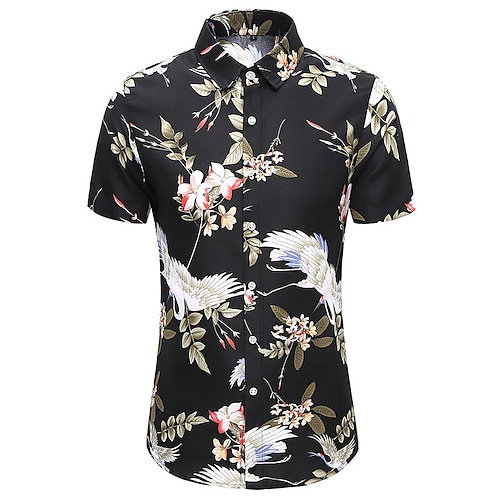 

Herre Skjorte Hawaii skjorte Button Up skjorte Sommer skjorte Casual skjorte Sort Lyserød Rød Kongeblå Blå Kortærmet Trykt mønster Blomst / Planter Krave udendørs I-byen-tøj Trykt mønster Tøj Gade