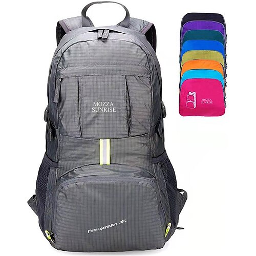 

35 L Sac à dos de randonnée Sac à dos léger et compressible Sac de Randonnée Respirable Pliable Poids Léger Séchage rapide Extérieur Chasse Pêche Escalade Camping Violettes Noir Vert Claire