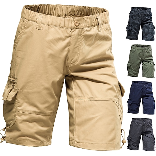 

Per uomo Pantaloncini modello cargo Chino Pantaloni da lavoro Pantaloni da paracadute Tasche Multi tasca Alto aumento Tinta unita Indossabile All'aperto Polpaccio Esterno Informale Classico Chino