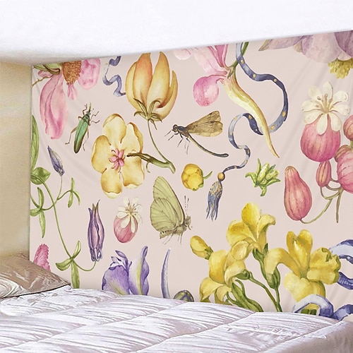 

Tapiz de pared grande floral, decoración artística, fotografía, telón de fondo, manta, cortina, colgante, hogar, dormitorio, sala de estar, decoración