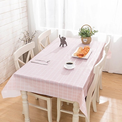 

toalha de mesa à prova dwaterproof água pano de mesa de vinil toalha de mesa de primavera limpe capa de mesa ao ar livre oleado para piquenique, casamento, jantar, páscoa