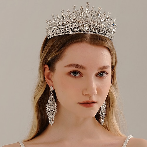 

Crown Tiaras Pandebånd Hovedstykke Rhinsten Legering Bryllup Fest / aften Retrorød Sød Med Krystal / Rhinsten Kombination Medaljon Hovedbeklædning