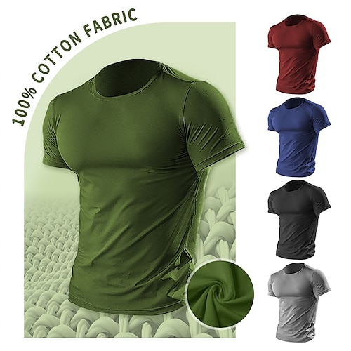 

Per uomo maglietta Camicia fresca Liscio Girocollo Strada Da mare Maniche corte Abbigliamento 100% cotone Originale Essenziale Contemporaneo moderno