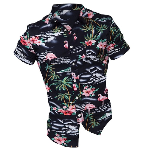 

Per uomo Camicia Camicia hawaiana Camicia con bottoni Camicia estiva Maglietta informale Nero Blu Verde Manica corta Stampe astratte Fiore / Piante Collo ripiegabile Strada Giornaliero Tasca frontale