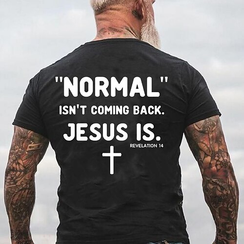 

Herre T-shirt T-Shirts Grafisk Bogstaver Rund hals Tøj 3D-udskrivning udendørs Afslappet Kortærmet Trykt mønster Årgang Mode Designer