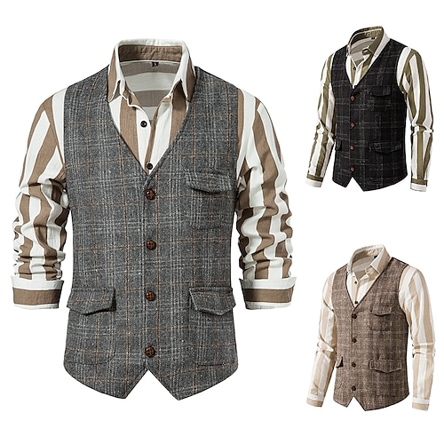 

Il grande Gatsby Retrò vintage Ruggenti anni '20 1920s Stile Carnevale di Venezia Gilè Per uomo Costume Vintage ▾ Cosplay Festa / Serata Senza maniche Canottiera Mascherata