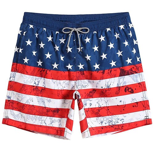 

Per uomo Boxer da surf Pantaloncini da mare Boxer da mare Pantaloncini estivi Pantaloncini da spiaggia A cordoncino con fodera in rete Vita elastica Stampe astratte Bandiera Asciugatura rapida Breve
