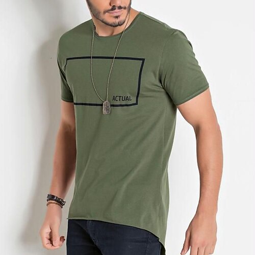 

Per uomo Plus Size Grande Alto maglietta Magliette Girocollo Verde Maniche corte Esterno Per uscire Stampa Stampe astratte Abbigliamento Misto cotone Streetwear Moda Informale