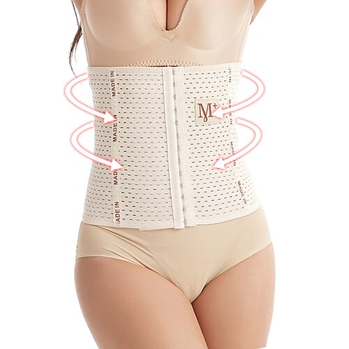 

Dame Store størrelser Formet Bekledning Midje trener Body Shaper Bokstaver Sport Enkel Fritid Hjem Daglig Ut på byen Polyester Pustende Hull Sommer Vår Svart Beige