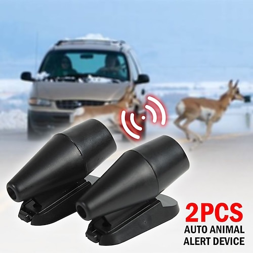2Pcs Automotive Silver/Black Animal Deer Car Animal Deer Warning