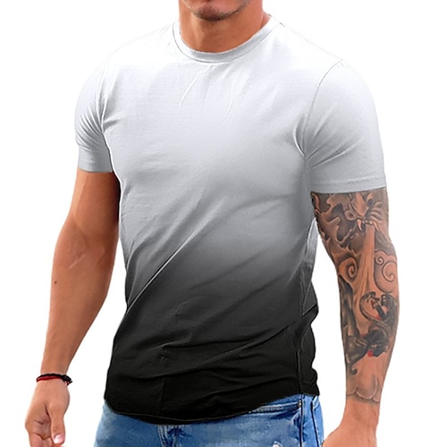 

Per uomo maglietta T-shirt Graduale Girocollo Strada Da mare Maniche corte Abbigliamento Di tendenza Originale Essenziale
