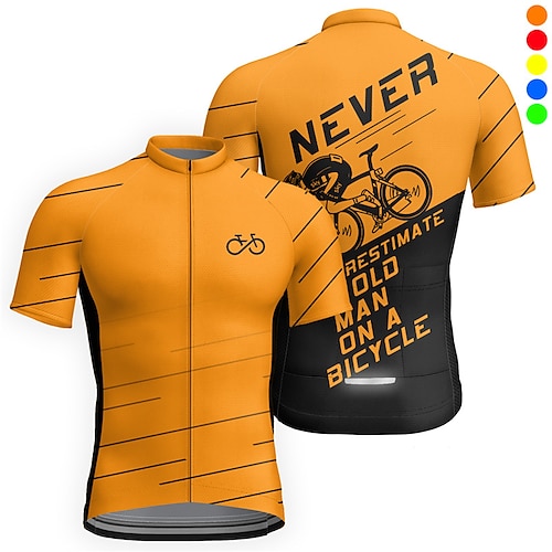 

21Grams Per uomo Maglia da ciclismo Manica corta Bicicletta Superiore con 3 tasche posteriori Ciclismo da montagna Cicismo su strada Traspirante Traspirazione umidità Asciugatura rapida Strisce