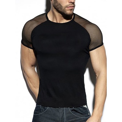 

Herre T-shirt Tee Top Vanlig Rund hals Gade Ferierejse Kort Ærme Blonder Tøj Mode Designer Basale